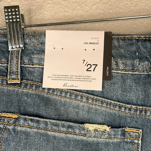 KanCan Denim Distressed Cut Off Summer Jean Shorts Size 27 New with tags! - Picture 5 of 6